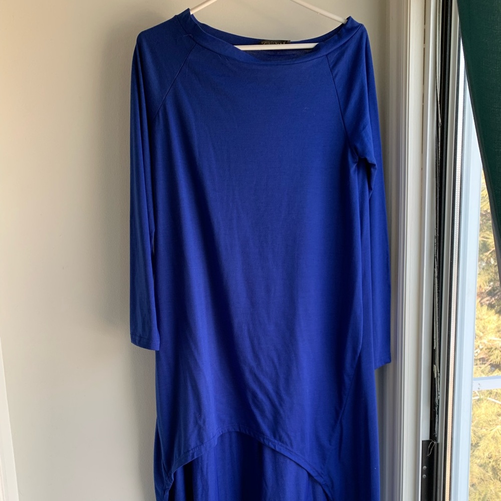 Long sleeve off the shoulder mini dress/shirt